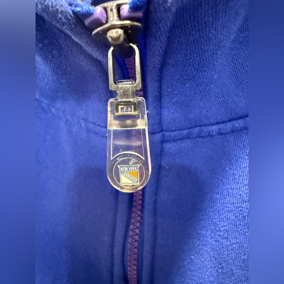 Nike New York Rangers Quarter Zip Fleece Pullover Size M Embroidered Logo - Picture 5 of 11